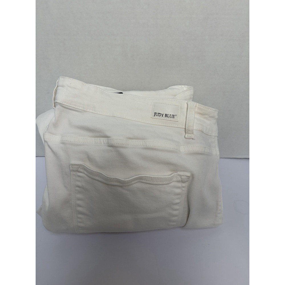Judy Blue Hi-Rise White Skinny Fit Jeans Size 24W Style #82282 Non Distressed